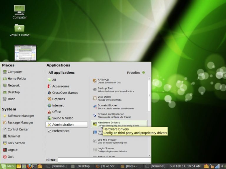 LinuxMint 8 Helena & Kemudahan Update Driver Proprietary