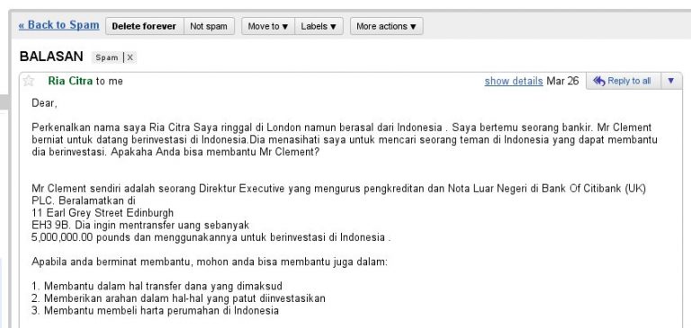 Ria Citra, Spammer yang Tak Kenal Lelah